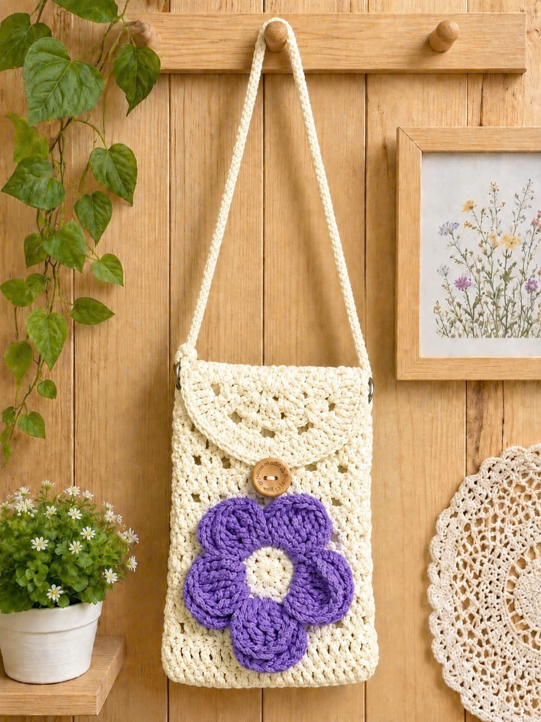 Personalized Handmade Crochet Phone Bag