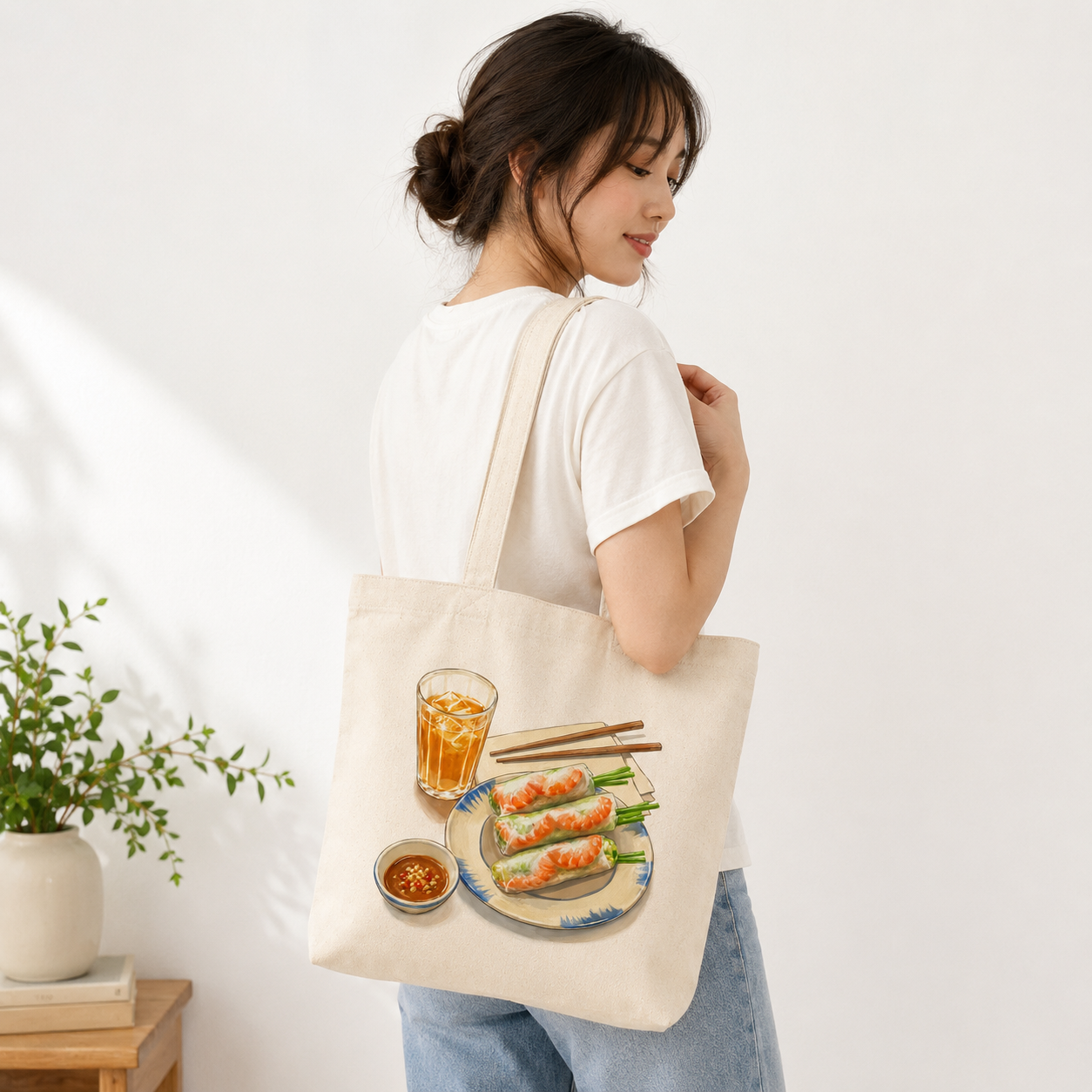 Vietnamese Fresh Spring Rolls Canvas Tote Bag