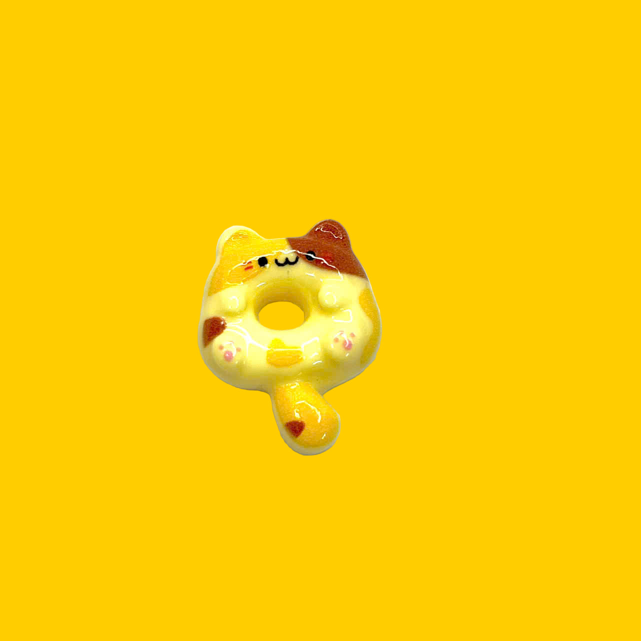Phone keychain With Case, Yellow Phone Keychain, Cute Cat Keychain