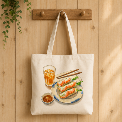 Vietnamese Fresh Spring Rolls Canvas Tote Bag
