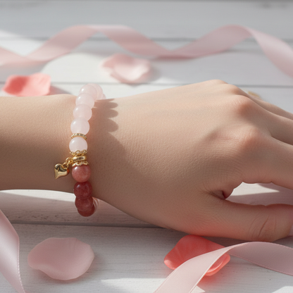 Sunstone - Rose Quartz Bracelet