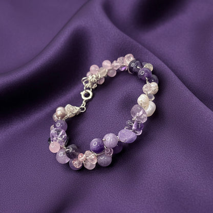 Bracelet Designed With Raw Quartz