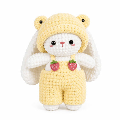 Personalized Crochet Bunny Plush Doll | Custom Name Bunny Stuffed Animal