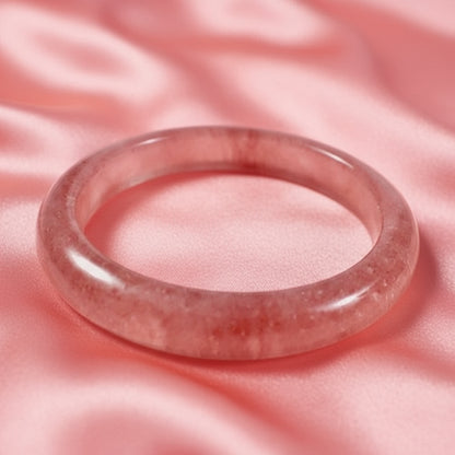 Natural Strawberry Quartz Bangle Bracelet