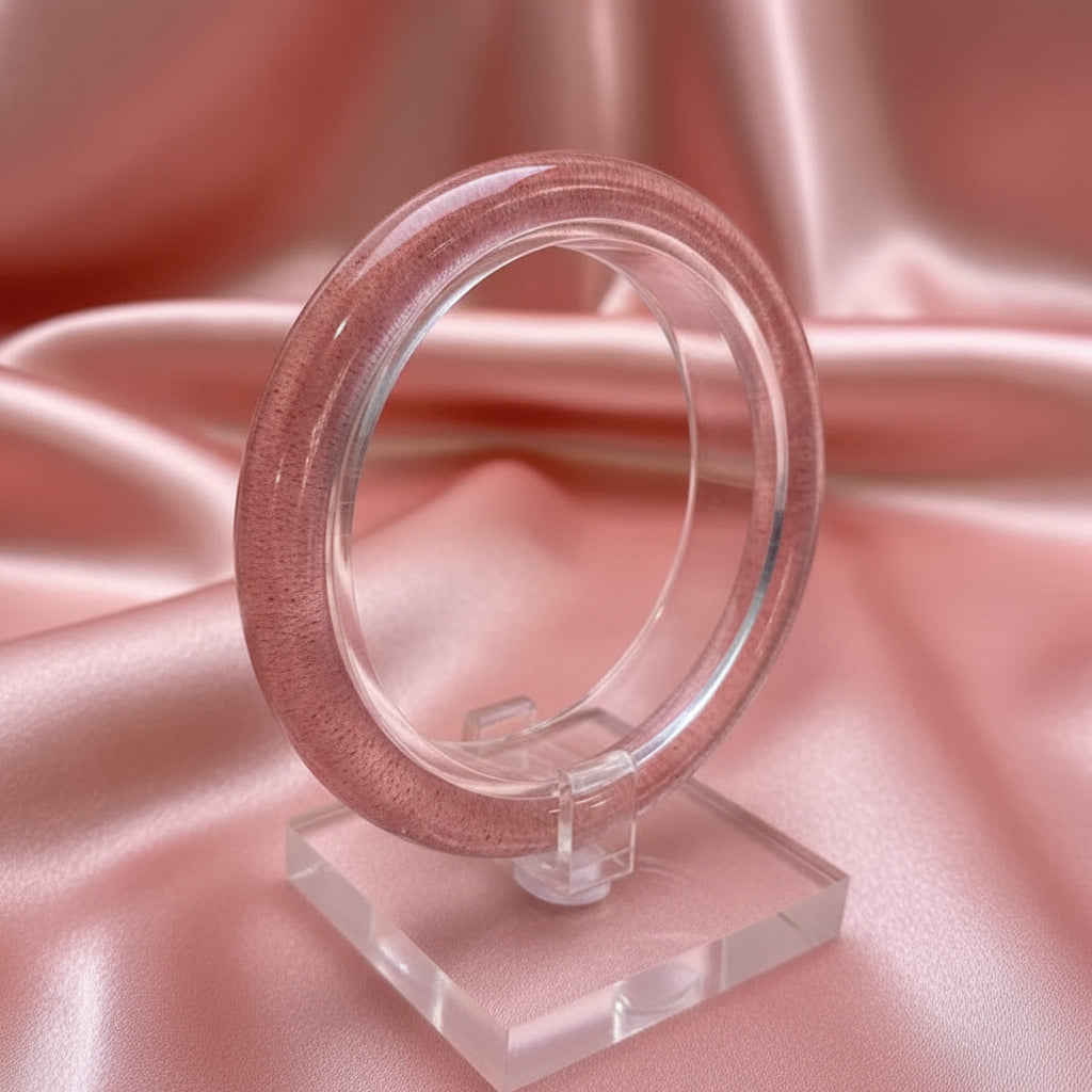 Natural Strawberry Quartz Bangle Bracelet