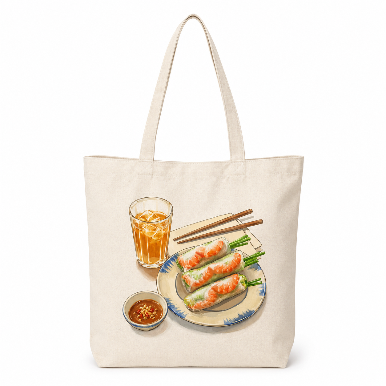 Vietnamese Fresh Spring Rolls Canvas Tote Bag