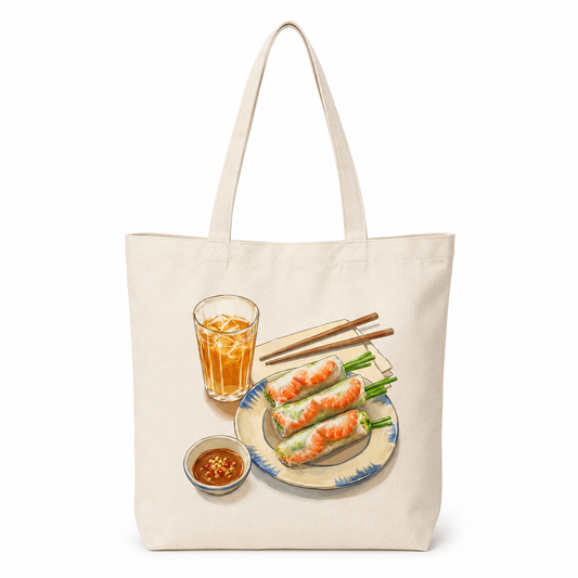 Vietnamese Fresh Spring Rolls Canvas Tote Bag