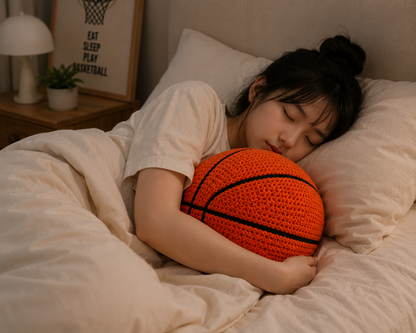 Handmade Crochet Basketball Pillow – Personalized Name