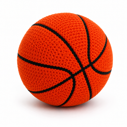 Handmade Crochet Basketball Pillow – Personalized Name
