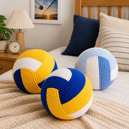 Handmade Crochet Volleyball – Personalized Plush Volleyball