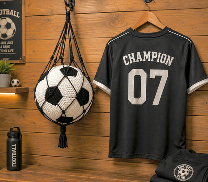 Personalized Crochet Soccer Ball Pillow