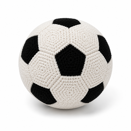 Personalized Crochet Soccer Ball Pillow