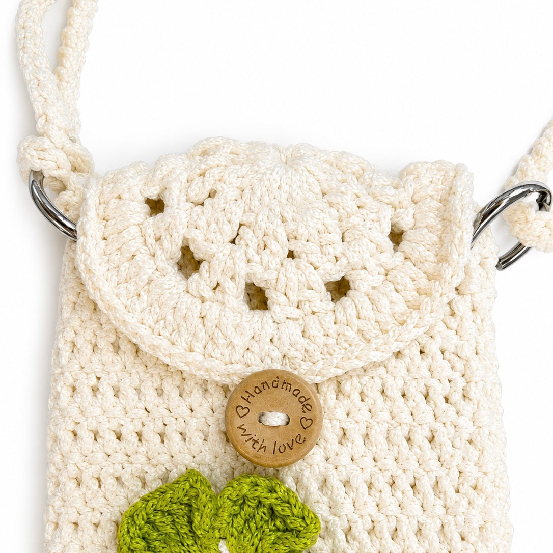 Handmade Crochet Strawberry Phone Bag