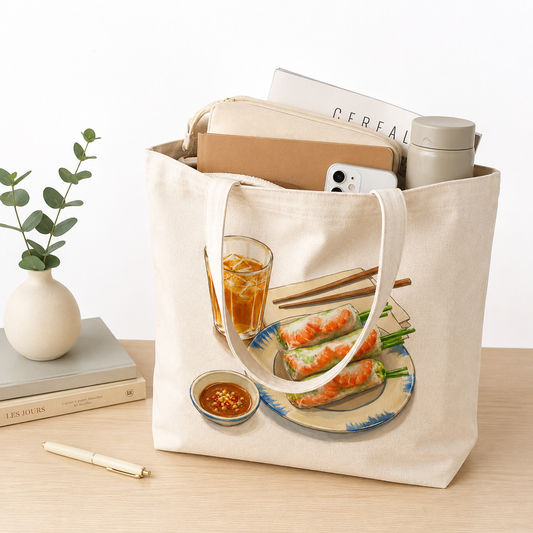 Vietnamese Fresh Spring Rolls Canvas Tote Bag