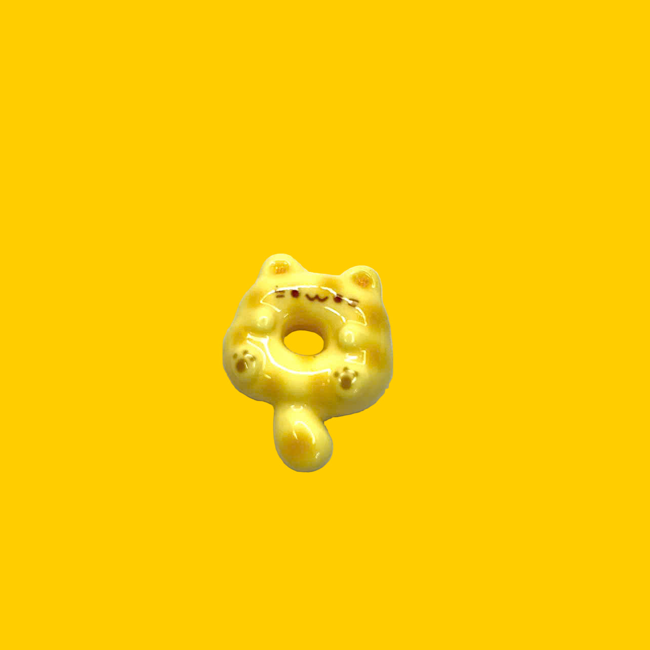 Phone keychain With Case, Yellow Phone Keychain, Cute Cat Keychain