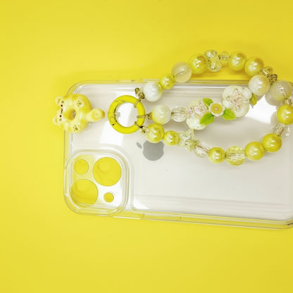 Phone keychain With Case, Yellow Phone Keychain, Cute Cat Keychain